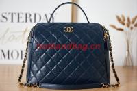 Chanel LARGE BOWLING BAG AS3741 Dark Blue