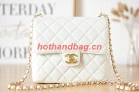 Chanel Lambskin MINI FLAP BAG AS3648 white