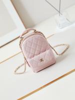 Chanel MINI BACKPACK AP3753 Grained Calfskin & Gold Tone Metal pink