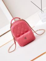 Chanel MINI BACKPACK AP3753 Grained Calfskin & Gold Tone Metal rose