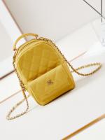 Chanel MINI BACKPACK AP3753 Grained Calfskin & Gold Tone Metal yellow