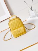 Chanel MINI BACKPACK AP3753 Sheepskin & Gold Tone Metal yellow