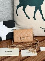Chanel MINI BELT BAG Gold Tone Metal A81081 Apricot