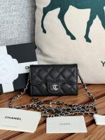 Chanel MINI BELT BAG Gold Tone Metal A81081 black