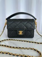 Chanel MINI FLAP BAG WITH TOP HANDLE AS5164 black