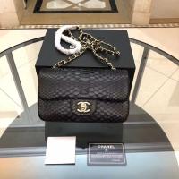 Chanel Mini Flap Bag Python & Gold Tone Metal D69900 Black