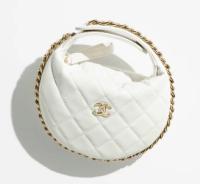 Chanel POUCH Lambskin & Gold Tone Metal AP3095 White