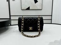 Chanel SMALL 255 HANDBAG Lambskin & Gold Tone Metal AS6300 BLACK