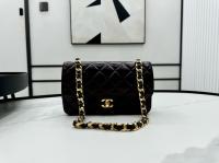 Chanel SMALL 255 HANDBAG Lambskin & Gold Tone Metal AS6300 Burgundy