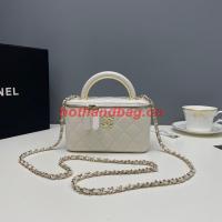 Chanel mini Shoulder Bag Lambskin & Gold Tone Metal 81208 white