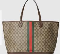 GUCCI OPHIDIA GG LARGE TOTE BAG 726755 Brown