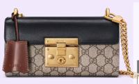 GUCCI PADLOCK MINI SHOULDER BAG 735103 Black and brown