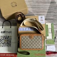 GUCCI SHOULDER BAG WITH DOUBLE G 710861 brown