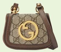 Gucci Blondie card case wallet GG Supreme canvas 698635 brown