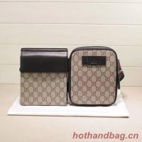 Gucci GG Supreme belt bag 450956 Beige&black