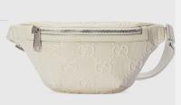 Gucci GG embossed belt bag 658582 white