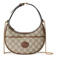 Gucci HALF MOON SHAPED MINI BAG WITH INTERLOCKING G 726843 brown