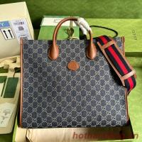 Gucci Medium tote with Interlocking denim G 674148 Blue