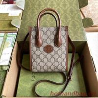 Gucci Mini tote bag with Interlocking G 671623 Brown