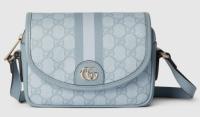 Gucci OPHIDIA GG MINI SHOULDER BAG 772239 Dusty blue