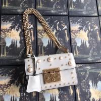 Gucci Padlock small GG Pearl shoulder bag 409487 White