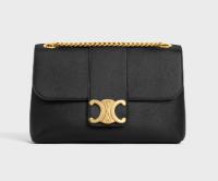 CELINE MEDIUM CELINE VICTOIRE BAG IN SUPPLE CALFSKIN 115852 BLACK