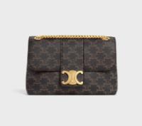 CELINE MEDIUM CELINE VICTOIRE BAG IN TRIOMPHE CANVAS 115852 TAN