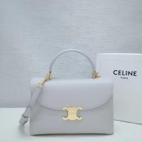 CELINE MEDIUM NINO BAG IN SUPPLE CALFSKIN 117523 LIGHT STONE