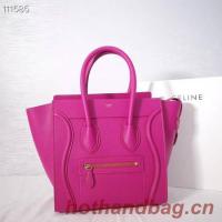 CELINE MICRO LUGGAGE HANDBAG IN LAMINATED LAMBSKIN 167793 24