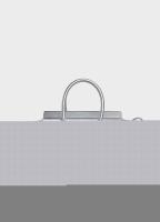 CELINE MICRO LUGGAGE HANDBAG IN LAMINATED LAMBSKIN 189793 SILVER
