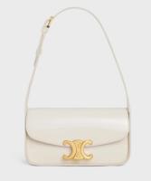 CELINE SHOULDER BAG TERENCE IN PATENT CALFSKIN 118313 white