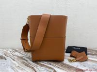 CELINE Sangle Seau Bag in Smooth Leather C3371 2 Brown