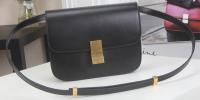 Celine Classic Box Flap Bag Calfskin Leather C3369 Black