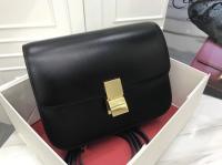 Celine Classic Box Flap Bag Original Calfskin Leather 3378 Black