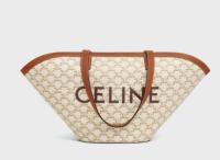 Celine MEDIUM COUFFIN BAG IN TRIOMPHE CANVAS CELINE PRINT 196262 WHITE