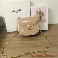 Celine TEEN CHAIN BESACE TRIOMPHE IN SHINY CALFSKIN 110973 Light Apricot