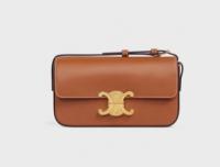 Celine TRIOMPHE SHOULDER BAG IN NATURAL CALFSKIN 194143 TAN