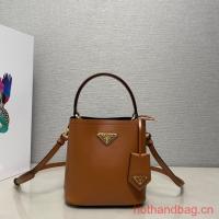 Prada Arque leather mini bag 1BA373 brown