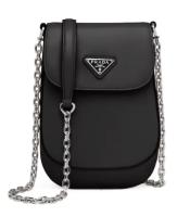 Prada Brushed leather mini bag 1BH185 black