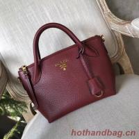 Prada Calf leather bag 1BH111 Burgundy