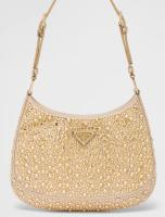Prada Cleo satin bag with crystals 1BC169 gold