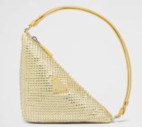 Prada Crystal studded satin pouch 1NQ044 gold