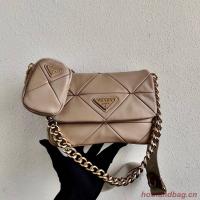 Prada Gaufre nappa leather shoulder bag 1BD292A Biscuits