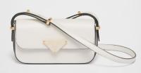 Prada Leather shoulder bag 1BD339 white