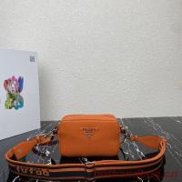 Prada Leather shoulder bag 1BH192 orange