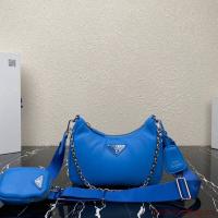 Prada Padded nappa leather Re Edition 2005 shoulder bag 1BH204 blue
