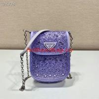 Prada Prada crystal mini bag 1BH185 purple