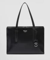 Prada Re Edition 1995 brushed leather medium handbag 1BA350 black