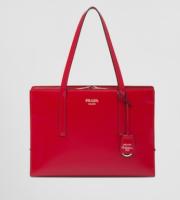 Prada Re Edition 1995 brushed leather medium handbag 1BA350 red