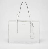 Prada Re Edition 1995 brushed leather medium handbag 1BA350 white